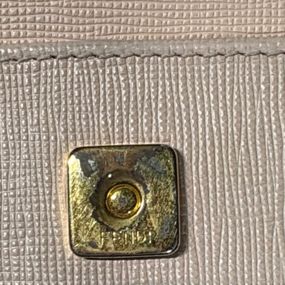 Fendi Rainbow Colorblock Leather Continental Wallet Blue & Pink GUC - Picture 7 of 12